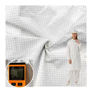 Wide 230CM TC 39.5%polyester 54%cotton Carbon Fiber Antistatic Fabric For Laboratory Workwear