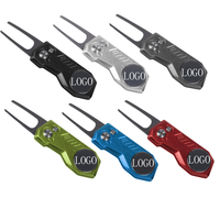 Outil de réparation de divots en alliage de zinc avec logo personnalisé, marqueur de balle magnétique intégré – Combo durable et portable pour l'entretien des greens de golf