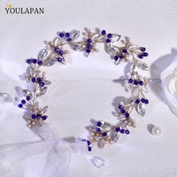 YouLaPan – serre-tête exquis en métal et strass pour femmes, fait à la main, style bohème, accessoires pour cheveux pour mariage, banquet, danse, fête, A338