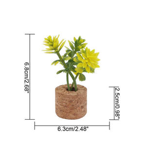 Miniature décorative très prisée : Plante d'aloe vera artificielle magnétique à clipser sur grille d'aération de voiture pour décoration intérieure - Product Image 4