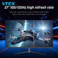 Réponse rapide 27 pouces moniteur de jeu 120Hz 1ms FHD 1920x1080 IPS VA écran 250nit luminosité haut-parleurs intégrés moniteur de jeu