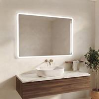 Modern Smart LED Mirror Backlit Anti-Fog Bathroom Mirror with Touch Sensor Wall-Mounted Design Mirror Hotel