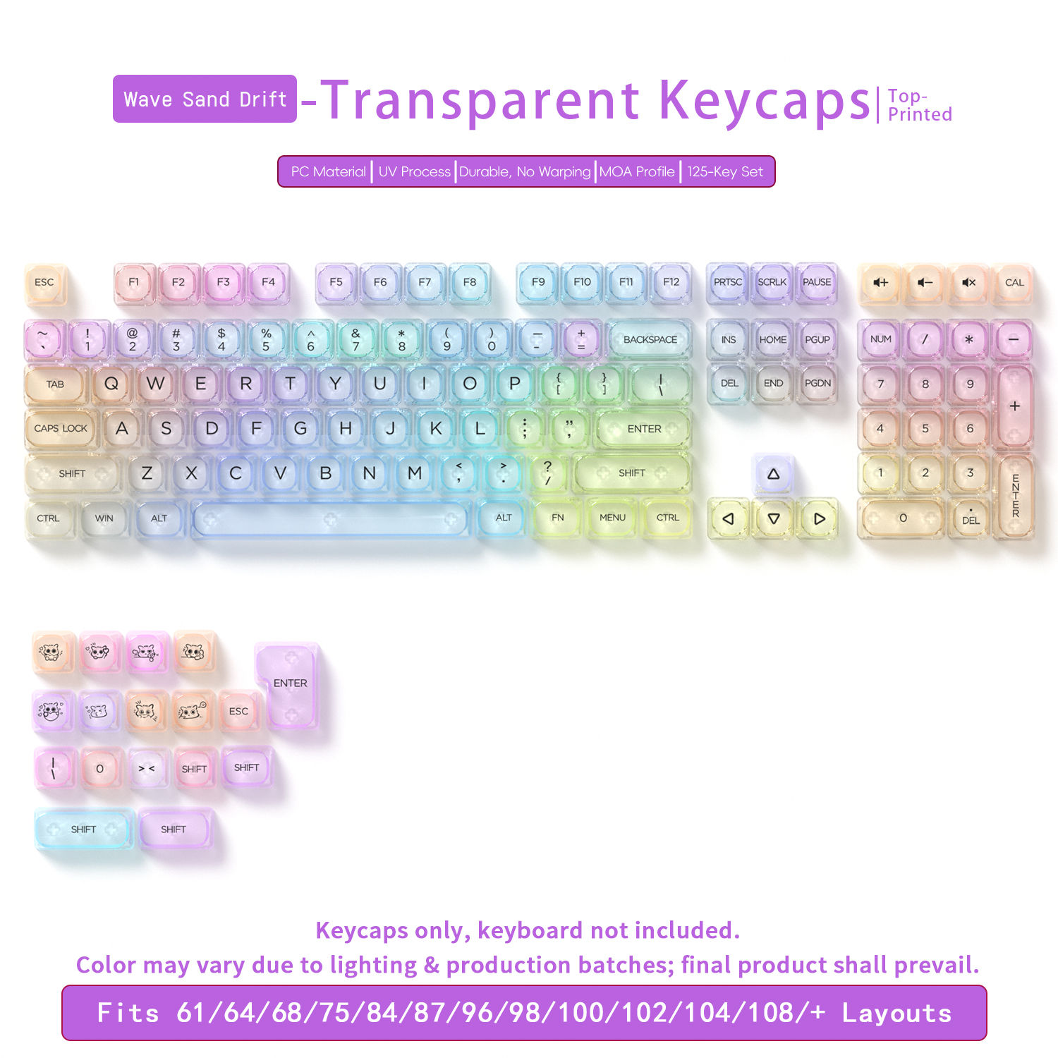 T-MOA Waves & Sand Keycaps