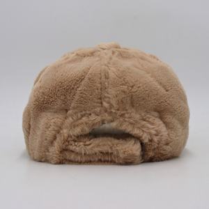 Casquettes de baseball ajustables en fausse fourrure pelucheuse avec broderie de logo personnalisé pour femmes, chaudes, pour le sport en plein air, tendance, toutes saisons - Product Image 6