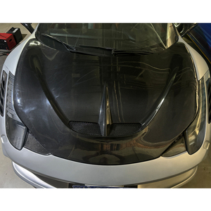 Kit de decoración protectora para el capó del motor de fibra de carbono para Ferrari 458, modificación y actualización de automóviles 2011-2016 - Product Image 6