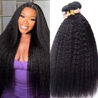 Extensions de cheveux naturels vierges en mèches, plusieurs textures, acceptation de commandes personnalisées, haute densité, doux pour femmes