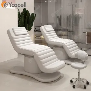 Yoocell 2022 आधुनिक सैलून फर्नीचर बिजली सौंदर्य बिस्तर 4 मोटर्स चेहरे की मालिश टेबल और बेड बरौनी स्पा बिस्तर