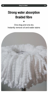 <span class=keywords><strong>Mop</strong></span> xoay ép nước kép đa năng mới với bình chứa nước có thể tháo rời, dùng cho vệ sinh sàn nhà bếp gia đình - Product Image 4