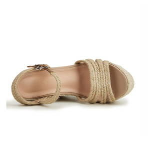 <span class=keywords><strong>Sandalias</strong></span> de <span class=keywords><strong>Plataforma</strong></span> con Tacón de Cuña para Mujer, Tejidas con <span class=keywords><strong>Cuerda</strong></span> de Cáñamo, Antideslizantes, Transpirables, para Exteriores, Nueva Moda de Verano Xuanhui - Product Image 5