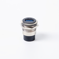 Connecteur de données USB 2.0 4P en laiton avec contact en alliage de zinc, adaptateur audio femelle 24 mm, montage sur panneau, protection contre la poussière et l'eau
