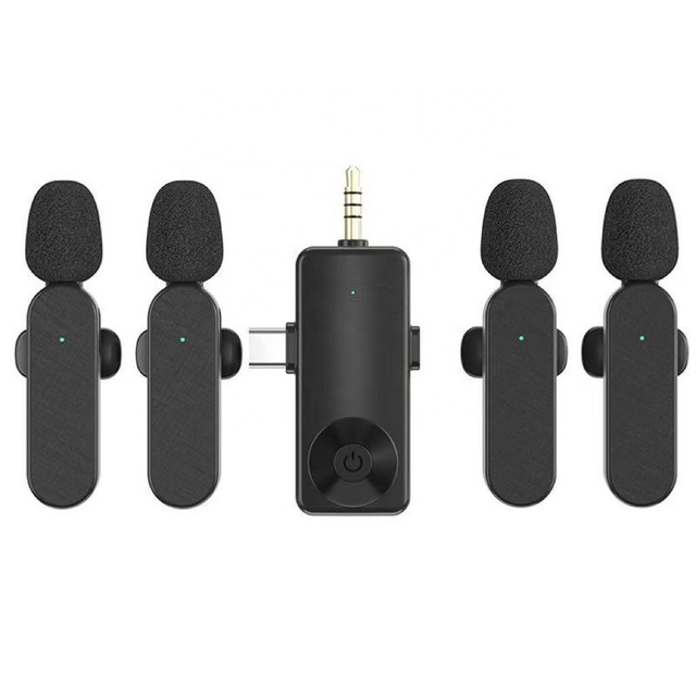 Watford H20 4in1 Condenser Lavalier Wireless Microphone Omni-directional Portable 3.5mm Type C IOS Plug Multi Connectors