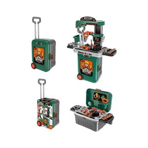 Coffret de rangement pour outils de <span class=keywords><strong>cuisine</strong></span> en plastique, perceuse électrique, jouet éducatif STEM, jeu d'imitation, cadeau pour tout-petits garçons et filles - Product Image 5