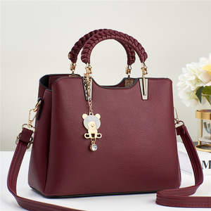 Sac fourre-tout multifonctionnel à bandoulière pour femme, en PU, forme carrée, avec fermeture éclair et pompon, doublure en polyester, idéal pour le quotidien – Collection populaire 2026 - Product Image 3