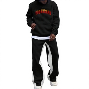 Men's Winter Breathable Streetwear Hoodie Sweatpants <b>Set</b> | Custom Logo Front Digital Printing OEM Service Plus Size 400g Fleece - Product Image 6