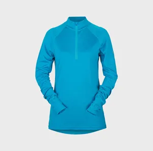 Couche de Base Demi-zip Top femme & homme et Garçon Évacuant Séchage Rapide Léger sous-vêtements 100% Mérinos laine