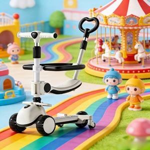 Patinete Infantil Plegable de 3 Ruedas con Luces y Pantalla Digital, con Asiento para Niños y Niñas - Product Image 3