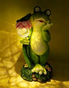 Figurine en résine grenouille avec lanterne <span class=keywords><strong>de</strong></span> lotus - Décoration <span class=keywords><strong>de</strong></span> <span class=keywords><strong>jardin</strong></span> et <span class=keywords><strong>de</strong></span> patio extérieur - Product Image 3