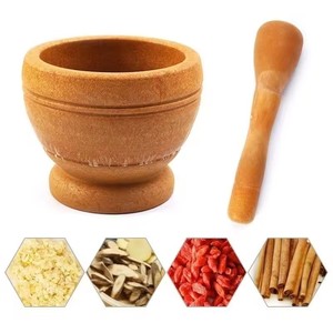 Mortier et pilon en résine pour l'ail, les herbes et les épices – Bol de mélange et de broyage – Outils de cuisine professionnels pour restaurants - Product Image 3