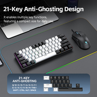 Ensemble clavier et souris mécaniques T-WOLF TF630 avec interrupteurs rouges, services OEM en espagnol, russe et arabe pour PC