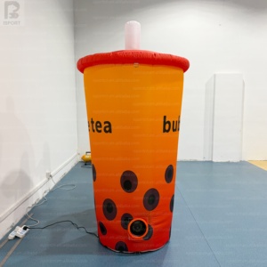 Gobelet à bulles géant gonflable de 6,5 pieds, attrayant, avec logo personnalisé, pour <span class=keywords><strong>la</strong></span> promotion des boutiques de boissons/marchés. - Product Image 4