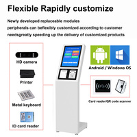 GPINXIN 21.5 23.8 27 32-inch Intelligent Self-service Kiosk Supermarket, Hospital, Bank, Touch Screen Queuing System Booth Kiosk