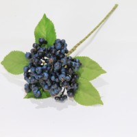 Vente en gros usine – Branche artificielle de baies jaunes de 30 cm avec feuilles, fausse branche de baies pour centre de table et arrangement floral