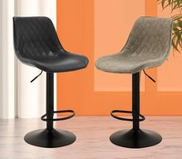Chaises de bar de luxe au design moderne pour salle à manger, chaises d'îlot de cuisine à pieds noirs, chaise haute imprimé léopard pour îlot de cuisine
