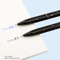 X1028-2 12 Set Pulpen Gel yang Dapat Dihapus dengan 12 Konstelasi Cocok untuk Siswa Sekolah Dasar, Pulpen Promosi 0.5MM Hitam dan Biru