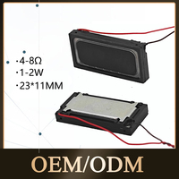 Haut-parleur à membrane en aluminium KBE 23*11mm 4 Ohm 2W IP67 étanche ultra-mince pour ordinateurs portables, tablettes, caméras embarquées, néodyme