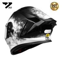 Casque de moto intégral certifié DOT, vente en gros d'usine, avec doublure confortable et double visière, en matériau ABS