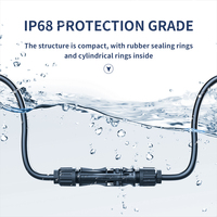Conector de Cable Solar en Línea PV 4.0 1500V IP68 a Prueba de Agua para Sistema de Cableado de Extensión de Paneles Fotovoltaicos
