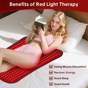 Terapia de luz roja mejorada para el cuerpo, almohadilla de terapia de luz roja de gran tamaño de 32x24 pulgadas con temporizador, alfombrilla de terapia de luz infrarroja - Product Image 4