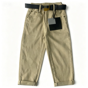 Pantalones Largos Rectos para Niños Pequeños, Transpirables, de Nailon/Algodón, Casuales, Deportivos, con Cintura Elástica para Jugar y Actividades - Product Image 1