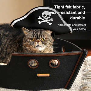 Griffoir pour chat au design moderne avec surface en sisal, griffoir élégant de style <span class=keywords><strong>pirate</strong></span> pour la maison - Product Image 3