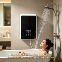 Chauffe-eau électrique sans réservoir thermostatique intelligent pour salle de bain avec commande tactile couleur intelligente