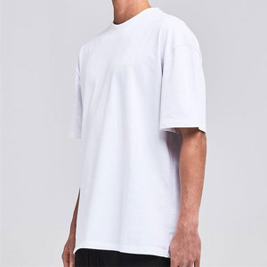 T-shirts personnalisés OEM pour hommes, coupe oversize, manches courtes, décontractés, amples, en coton épais, vierges, vente en gros - Product Image 5