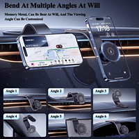 Support de téléphone de voiture à charge rapide sans fil magnétique puissant N56 personnalisé, support de téléphone de voiture pliable et flexible pour iPhone Android