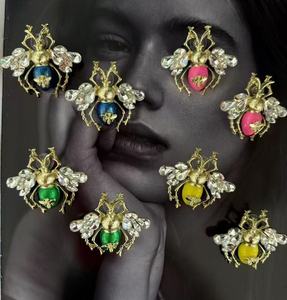 Fashion Stylish Elegant Colorful Little Bee Earrings Insect Theme <strong>Jewelry</strong> Cute Luxury Diamond Earring Studs <strong>Jewelry</strong> for Women - Product Image 2