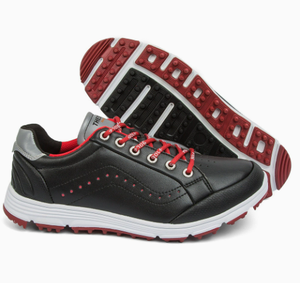 Chaussures de golf blanches pour hommes, tige en PU, semelle extérieure en caoutchouc, baskets athlétiques à crampons - Product Image 4