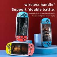 Console de jeu portable X7PLUS à double écran, grand écran de 5,1 pouces, haute définition, console portable rétro GBA Arcade FC pour enfants