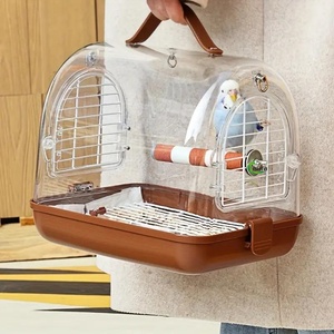 Ingrosso gabbie per uccelli in plastica colorata in <span class=keywords><strong>Pvc</strong></span>, materiale acrilico trasparente portatile,