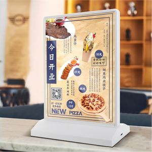 Caja de Luz LED Recargable de Doble Cara A4 <span class=keywords><strong>para</strong></span> Tarjetas de Mesa - Soporte de Acrílico <span class=keywords><strong>para</strong></span> Pósteres <span class=keywords><strong>para</strong></span> Restaurantes y Bares - Product Image 5