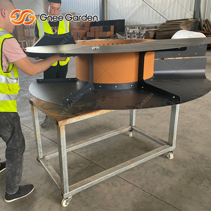 Chaise de jardin en acier Corten - Finition rouille naturelle, revêtement en poudre, utilisation extérieure toute saison - Product Image 4