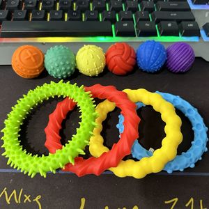 4 <b>Pack</b> Sensory Texture Silicone Bracelet Elastic Tactile <b>Fidget</b> Toys for Stress Relief Educational Quiet Calm Classroom Item - Product Image 2