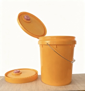 Seau à peinture en plastique PP de qualité alimentaire, vente en gros d'usine, capacité <span class=keywords><strong>5</strong></span> gallons (10,30 L), couvercle à clapet, poignée en acier, finition brillante - Product Image 2