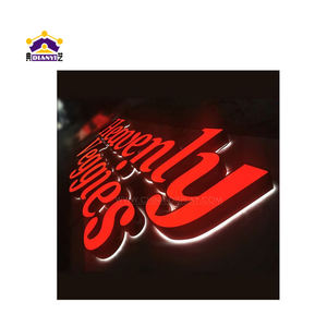 Enseigne lumineuse LED de bonne qualité, logo 3D suspendu, signalétique murale pour magasin, affichage publicitaire, lettres éclairées par l'avant ou par l'arrière - Product Image 4