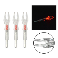 Tir à l'arc chasse LED encoches éclairées 4.2mm/0.165 pouces queue de coups automatique pour arcs classiques composés/flèche longue