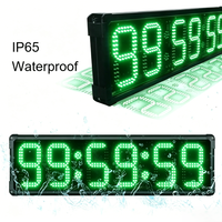 Sistema de Cronometraje para Carreras Deportivas YZ, Reloj Electrónico de Ritmo LED Verde Impermeable de 8 Pulgadas de un Solo Lado, Cronómetro para Maratón