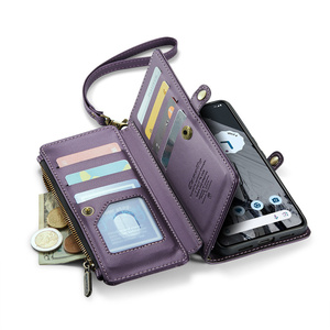 Sang trọng đa thẻ dây kéo Ví Dây Đeo Vai Túi cho Google Pixel 7A 8 9pro XL lật da nhân tạo Crossbody trường hợp điện thoại - Product Image 5