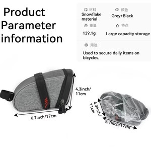Sacoche de Selle/Vélo Électrique Personnalisée de Luxe, Étanche, avec Fermeture Éclair, Grande Capacité, en Polyester, Durable, avec Réflecteur - Product Image 4